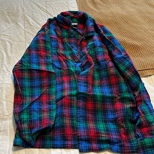 Lands End Flannel Pajama Top